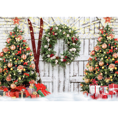 2.1x1.5m Christmas Photography Backdrop - Colorful Digital Print, Durable Polyester 2