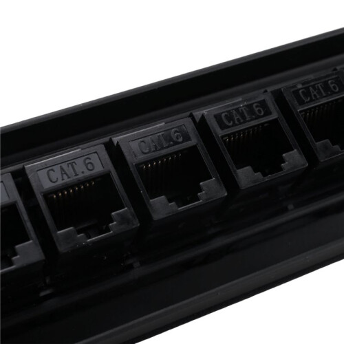 8 Port Straight-Through CAT6 Patch Panel RJ45 Network Cable Adapter Jack Ethernet Distribution Frame 2