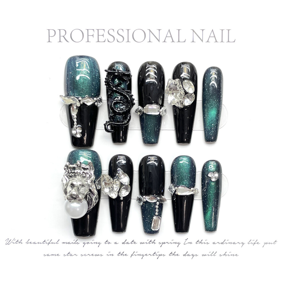 Reach-Tools (M) Lightweight Cat Eye Resin Fake Nails For Women