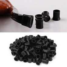 100pcs Medical Grade Rubber Pipe Tips for Cigarette Pipes, Black/White