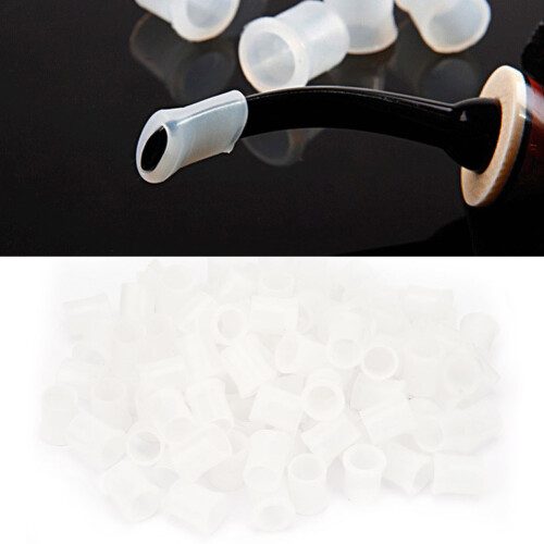 100pcs Disposable Rubber Pipe Tips for Cigarette Pipes – Black/White, Small & Big