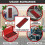 (Red) 80pcs Socket Organizer for 1/4-1/2\" Sockets, Durable Plastic 3