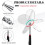 6Pcs LED Telescoping Inspection Mirror,Retractable LED Mechanical Mirror Tool,Retractable Under Vehicle Detection Mirror 2