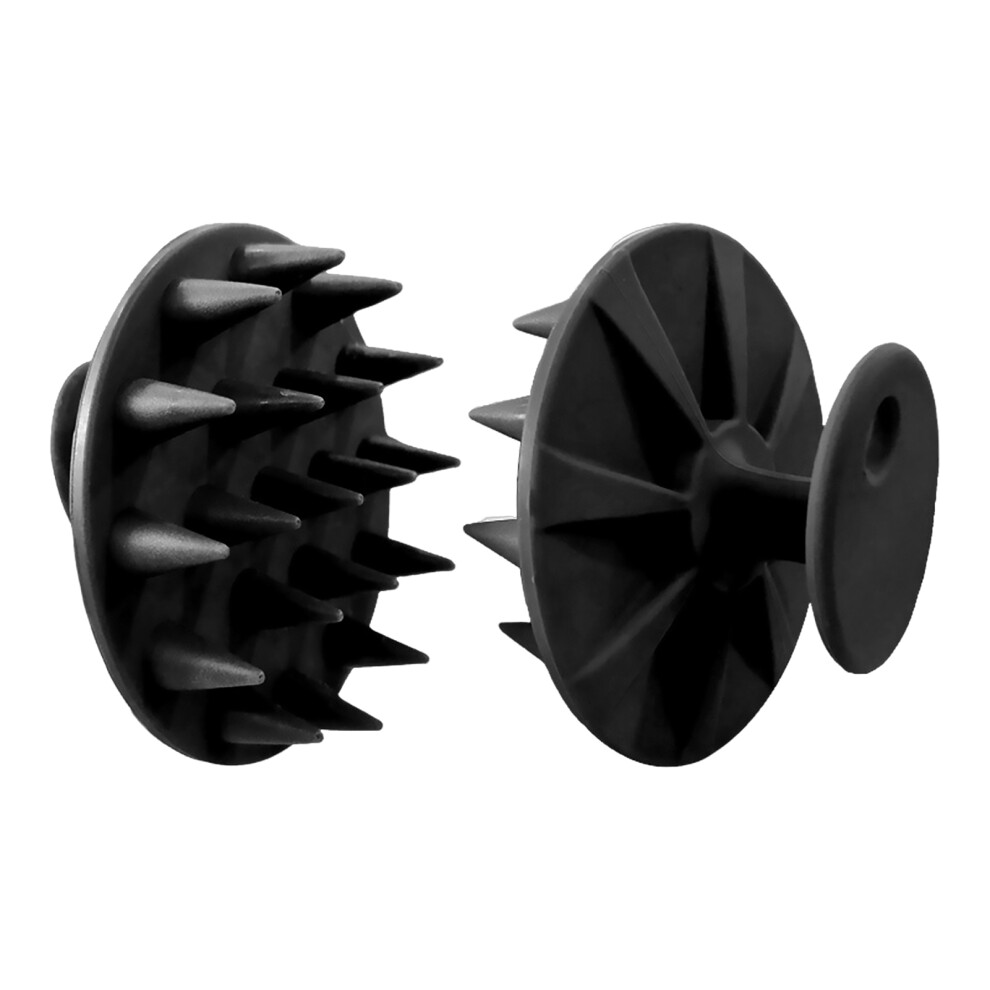 Creation-3C (Black, Shampoo Brush) Silicone Body Scrubber For Sensitive Skin
