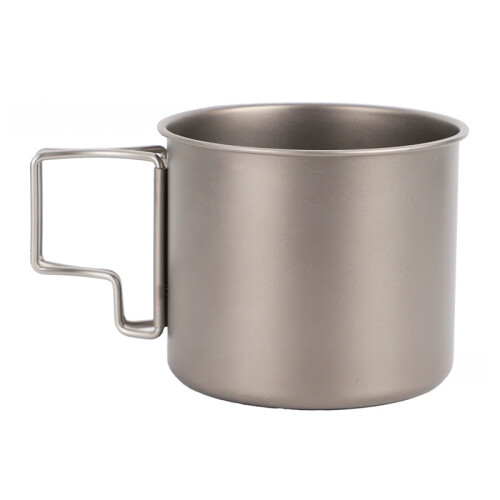 (8cm Cup) Titanium Camping Cup Foldable Handle 1