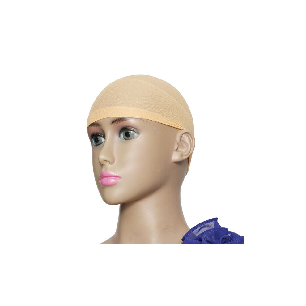 Phui-Pet-Supplies (Beige) 2Pcs Stretch Mesh Wig Cap Set