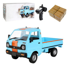 D14 1/10 RC Cargo Truck RTR, 4WD Remote Control Pickup with LED Lights and 2 Batteries