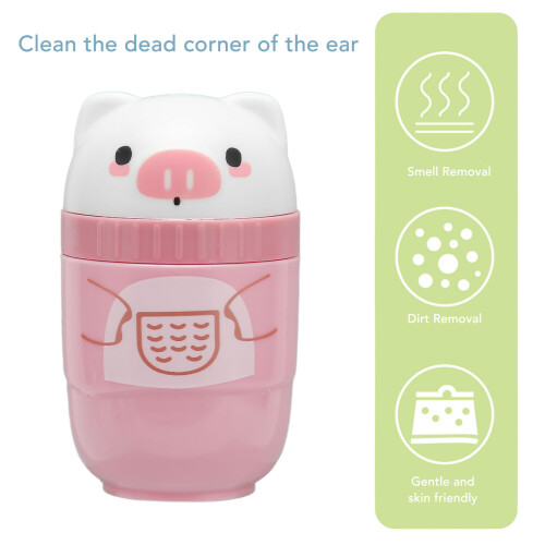 Ear Hole Cleaning Kit with 20ml Solution & 240 Floss Pcs, Rose Scent 2