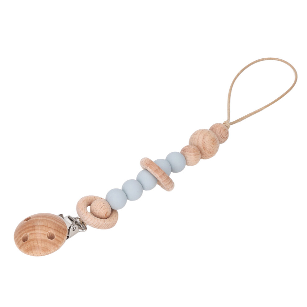 Baby Silicone Pacifier Chain Drop Proof, Grayish Lightweight, Diy Safe Holder Blue