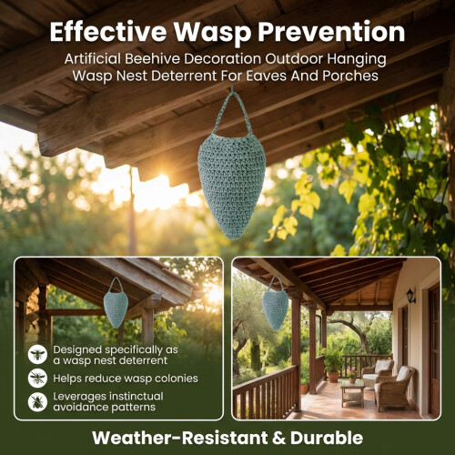 (Sky Blue) Beehive Decor Outdoor Wasp Deterrent 2
