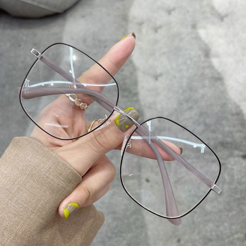 Creation-3C (Black Silver Starlight Gray, 200) Blue Light Blocking Glasses For Women - Lightweight & Stylish