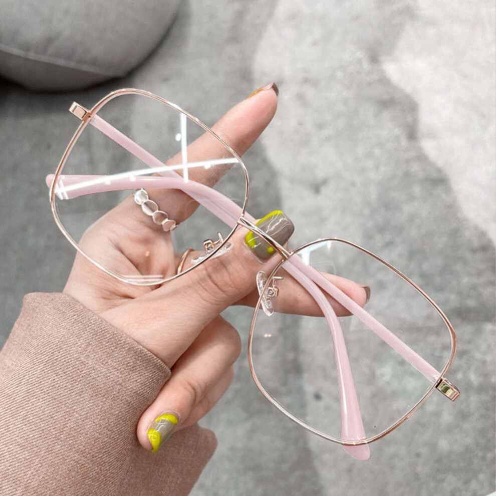 Creation-3C (Rose Gold, 350) Blue Light Blocking Glasses For Women - Lightweight & Stylish