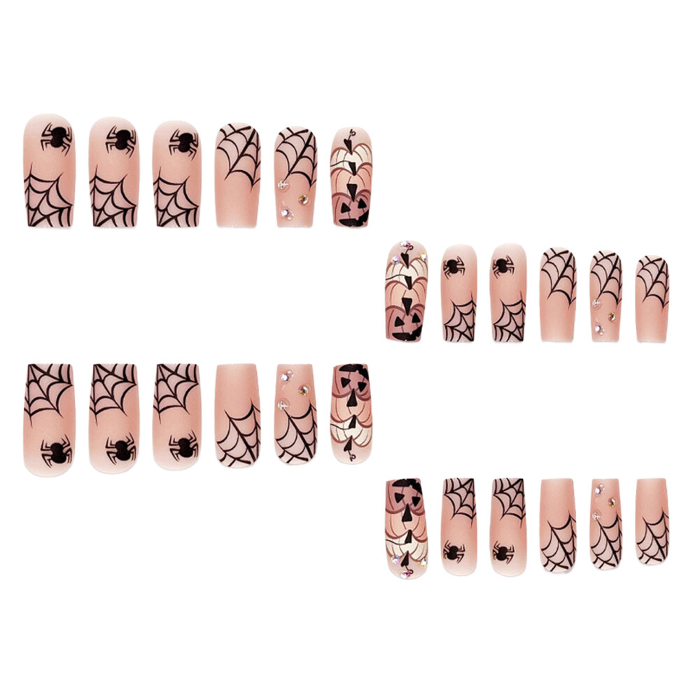 Reach-Tools 24Pcs Gothic Glitter Press On Nails Diy Kit
