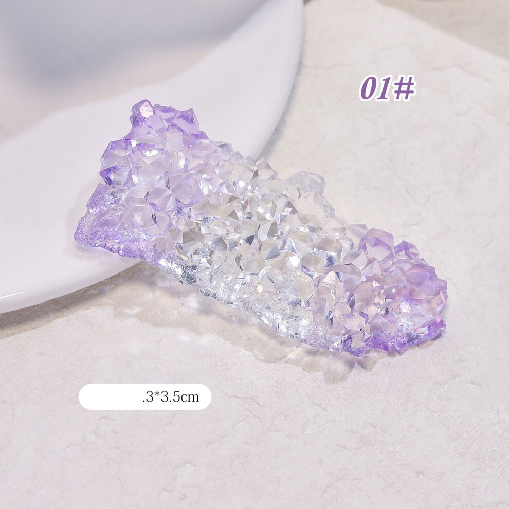 Creation-3C Purple (Crystal ) Fake Nail Stand For Acrylic Tips Display