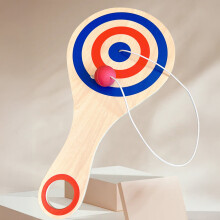 (Racket jump ball) Wooden Flip Paddle Game with Ball - Fun Gift for All Ages