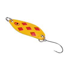 Forellenblinkers 3,5 g 3,5  1,2  0,1 cm orangenes Quadrat