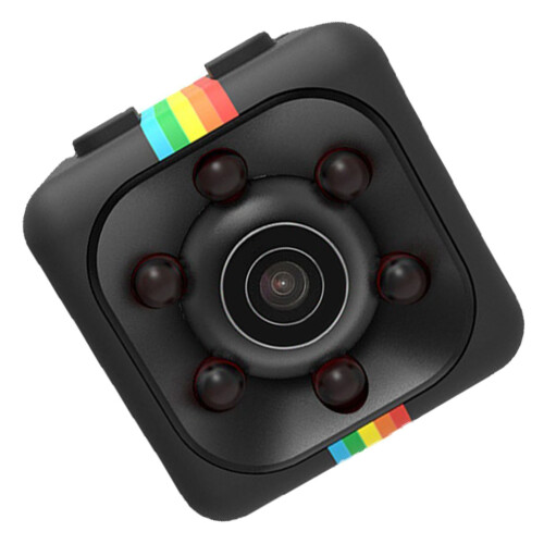 Mini Action Camera 1080P Night Vision, Loop Recording, 9x9x3cm