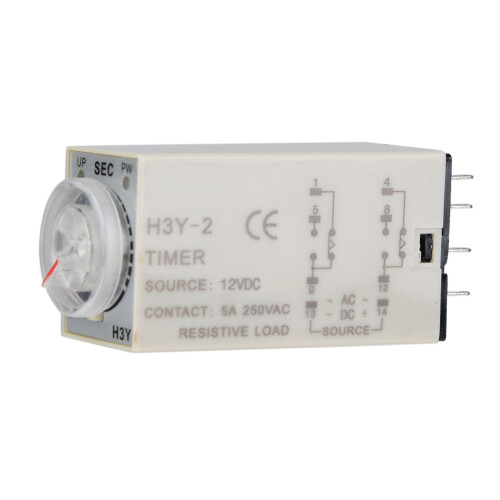 H3Y-2 Power On Delay Relay 8-Pin 12VDC 60S Auto Control Timer 1