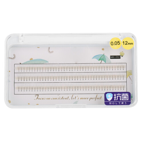 Natural Soft Blended Claret False Eyelashes - Long 12mm, 6 Sizes 1