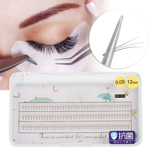 Natural Soft Blended Claret False Eyelashes - Long 12mm, 6 Sizes 2
