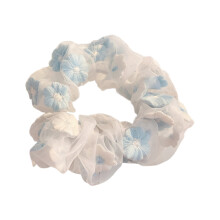 (Sakura Blue) French Fairy Scrunchies Hair Rings for Girls