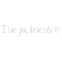 (White) 3PCS Mirror Decals - Drive Safe PVC Stickers