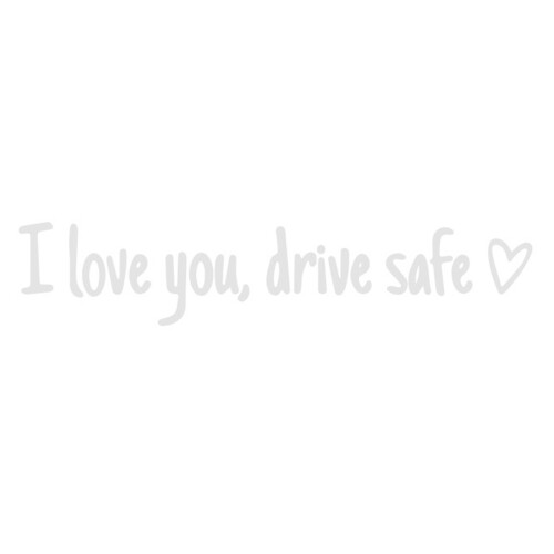 (White) 3PCS Mirror Decals - Drive Safe PVC Stickers