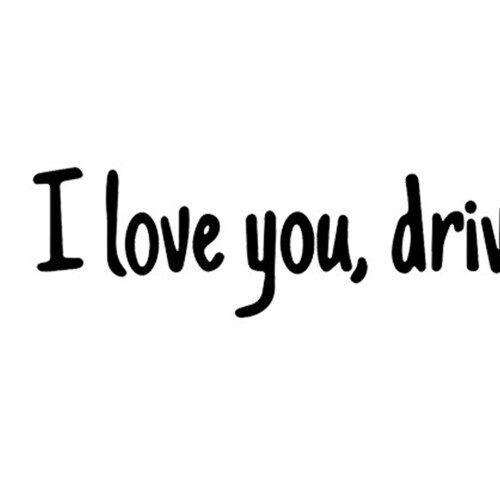 (Black) 3PCS Mirror Decals - Drive Safe PVC Stickers 1