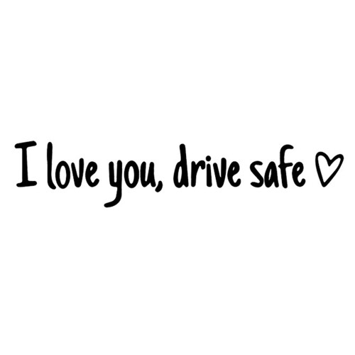(Black) 3PCS Mirror Decals - Drive Safe PVC Stickers 2