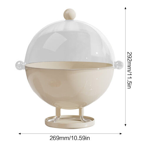 (White) Modern Fruit Bowl for Coffee Table - 50 Char 1