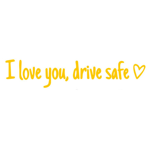 (Yellow) 3PCS Mirror Decals - Drive Safe PVC Stickers 1
