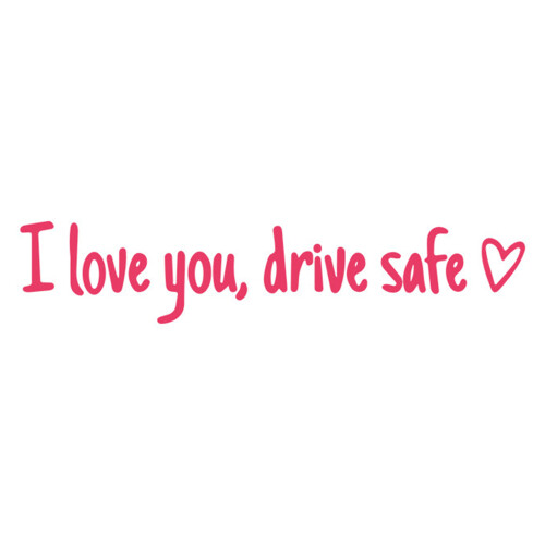(Pink) 3PCS Mirror Decals - Drive Safe PVC Stickers 1