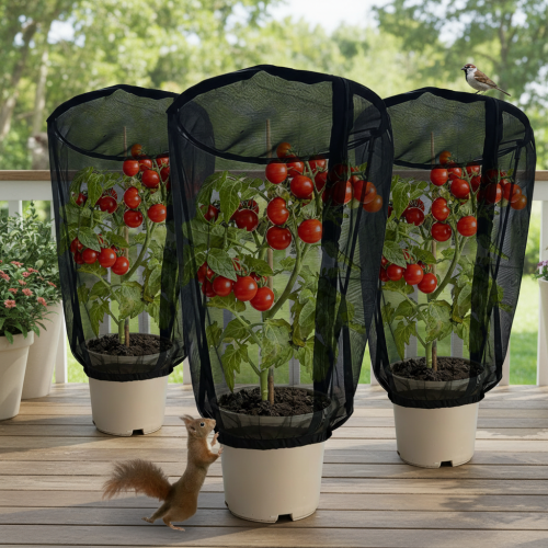 (2pc Large With Frame) Reusable Plant Cover - Insect & Bird Proof 1