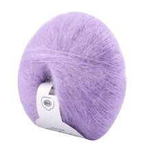 Soft Mohair Wool Yarn in Purple 50g for Crochet & Knitting Shawls/Scarves
