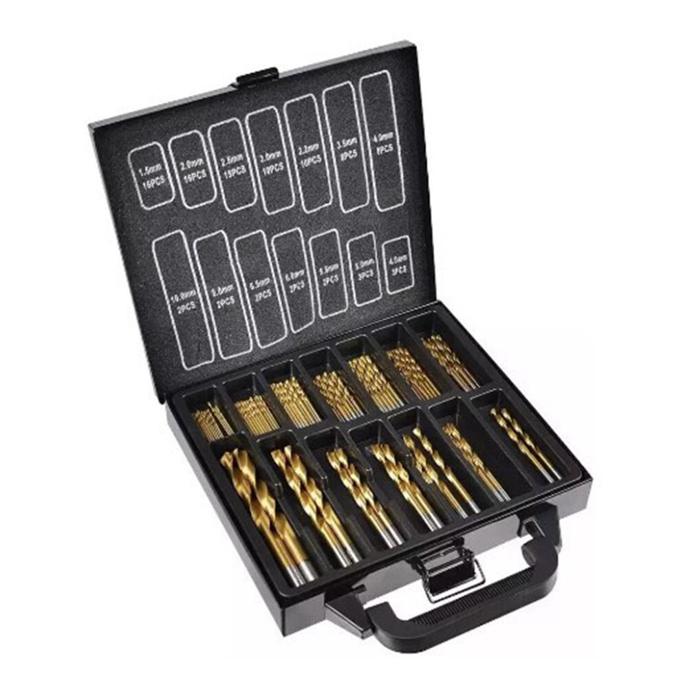 99Pcs Hss Ti Coated Twist Drill Bit Set, Sizes From 1.5Mm To 10Mm 3071389603325