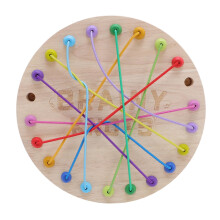 Wooden Rope Puzzle Brain Teaser Game for Family, MultiLevel Knot Challenges, Durable Wooden Board