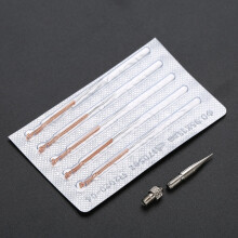 Mikronadel-Set: 5x klein,1x groß,Silber 0,2/0,1 cm