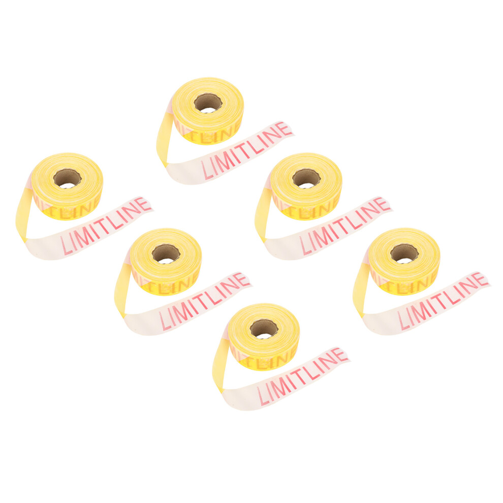 6Pcs Yellow White Caution Tape Polyester Bulk Construction Safety Tape 6921389455288