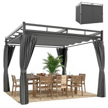 Pérgola Gris 295 x 295 x 221 cm