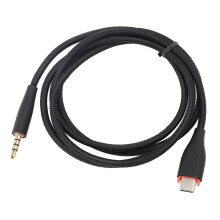 Type C to 3.5mm Headphone Cable 1.2m OFC Woven for MMX150 Black