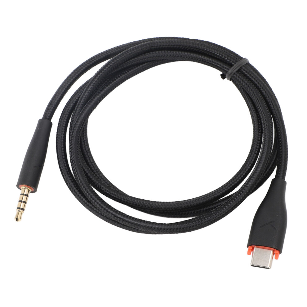 Type C To 3.5Mm Headphone Cable 1.2M Ofc Woven For Mmx150 Black 4611389455600
