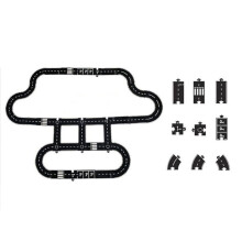 Flexible Toy Car Track Set 50pcs, Waterproof Modular Road Track for Kids, Easy Snap Assembly