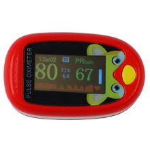 Fingertip Clip Oximeter 6 Modes, USB Charge, LED Display for Kids Red