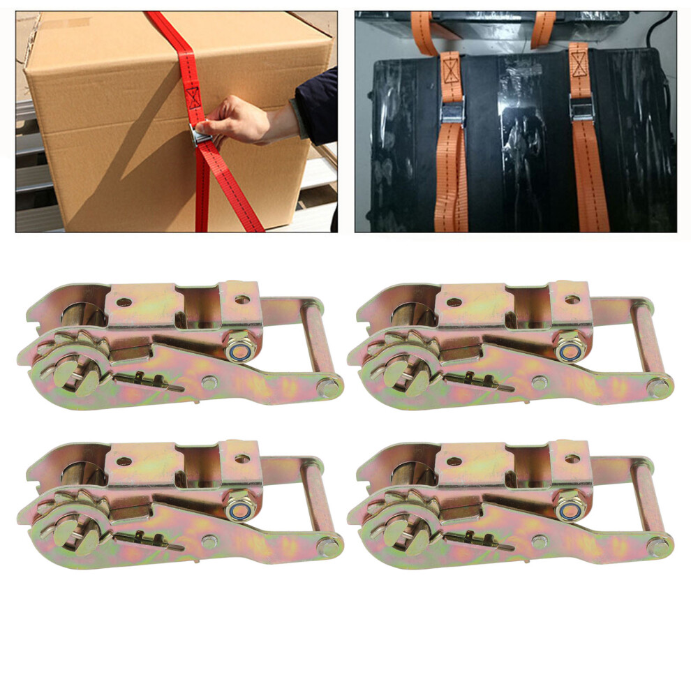 4Pcs Carbon Steel Ratchet Tensioner, 1500Kgs, 1-1/16 Ear Tie Down 8711389457904
