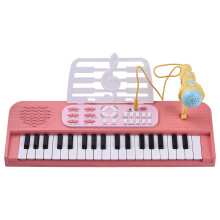 37-Key Electronic Keyboard Piano, 7 Tones, Pink/Blue, Portable