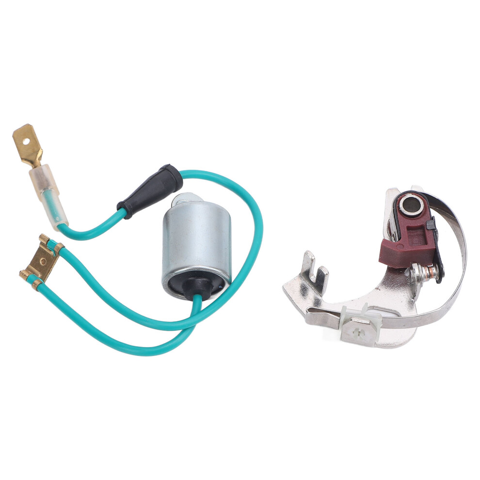 Distributor Points & Condenser Set For 4 & 6 Cylinder Engines, Metal Replacement 7681389460789