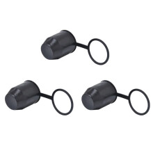 3X Zwarte Trekhaak Bal Push-in Type Cover Cap Auto Hitch Trekhaak Trailer Bescherming Cap EIG88 Geschikt voor RV Trailer