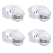 4X PIR Infrared Motion Sensor AC110V-220V Motion Detector Adjustable for Indoor and Outdoor Multiple Scenarios