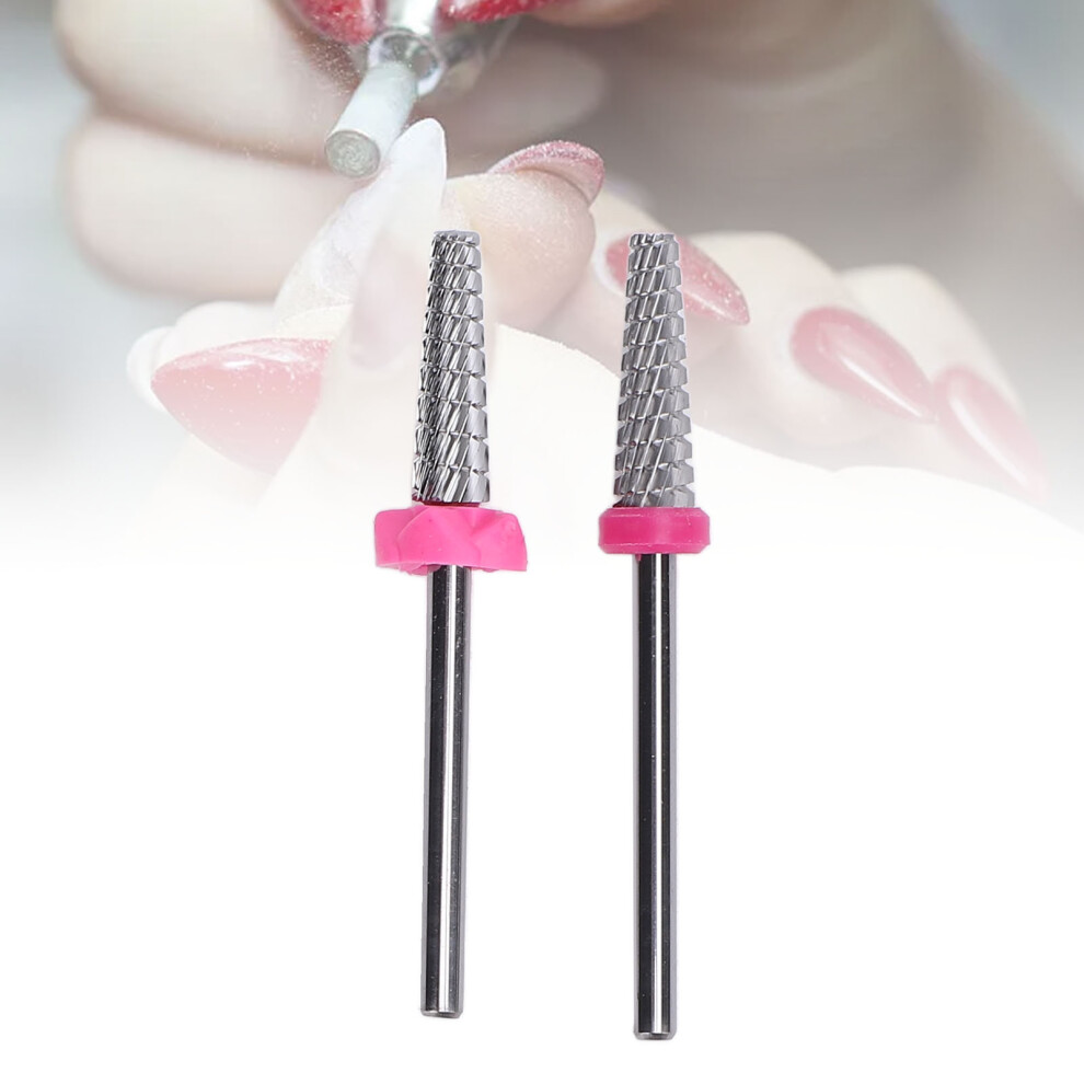 2pcs Tungsten Steel Nail Drill Bits for Electric Nail File Grinding Head