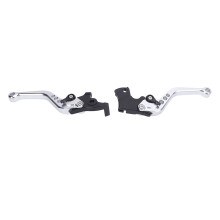 Paar verstellbare kurze Hebel Scrambler 400X Silber